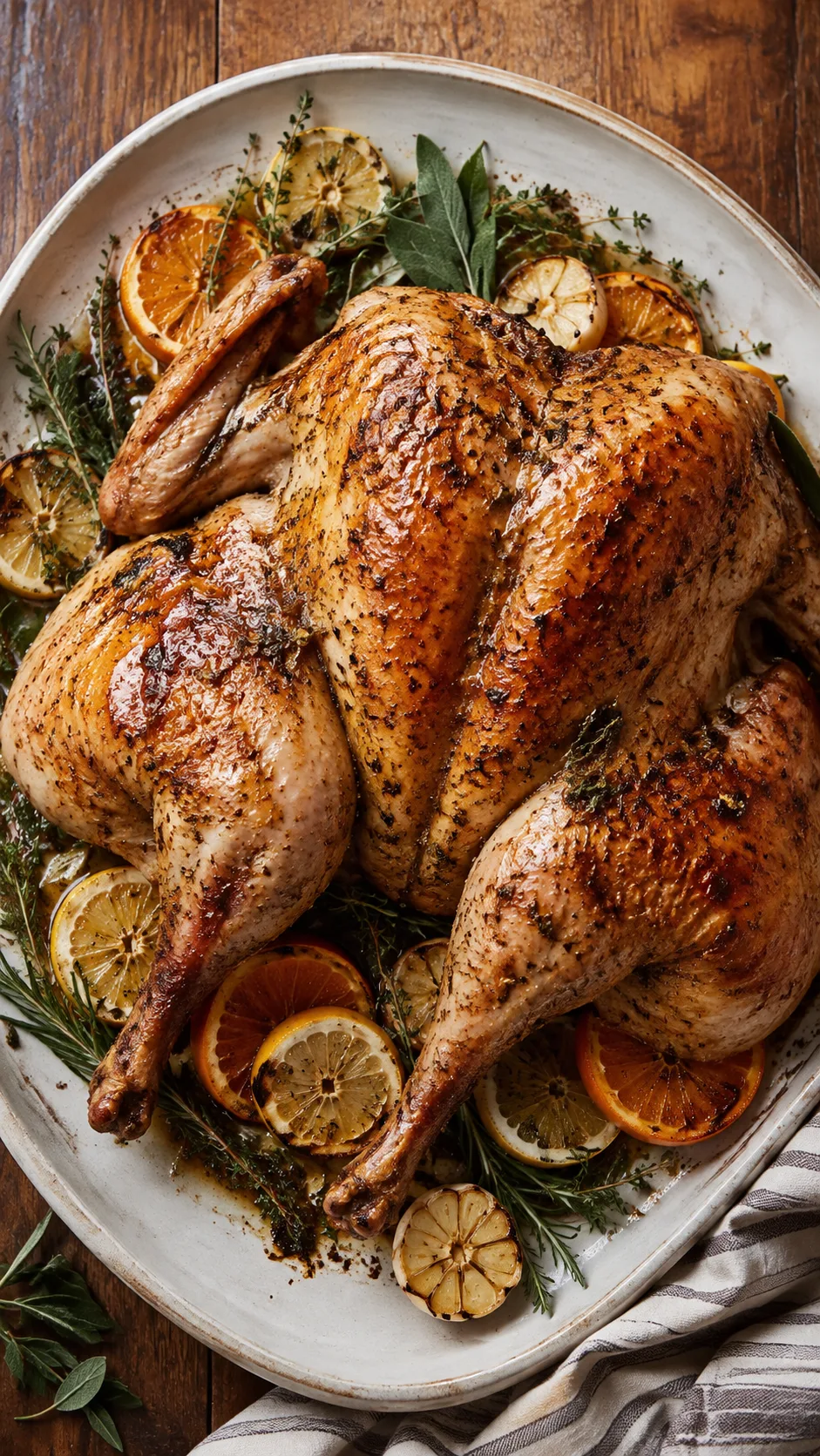 Spatchcocked Herb Turkey with Citrus